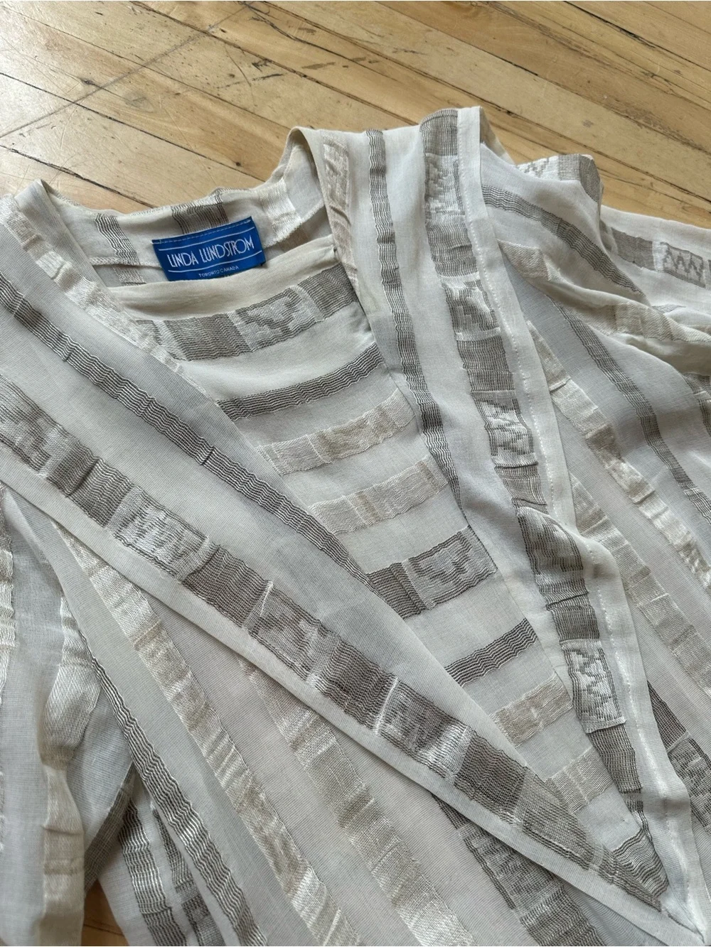 Linda Lundstrom Cream Patterned Maxi Dress - Picture 9 of 11